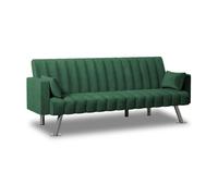 Sofá cama one lines nalui verde 3 plazas acolchado