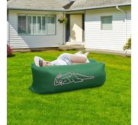 Sofá cama para camping, sofá cama de aire, silla hinchable con tumbona de aire, fácil de inflar sin necesidad de una bomba, simplemente ábrela contra el para retener muy bien el aire