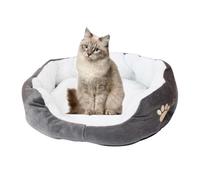 Sofá cama para perros - Gato de peluche suave, para perros con borde de bulbo | Cama cálida acogedora con fondo no deslizante | Cómodo para mascotas para pequeños gatos C