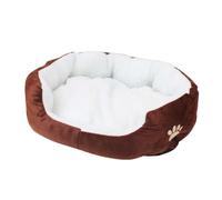 Sofá cama para perros - Gato de peluche suave, para perros con borde de bulbo | Cama cálida acogedora con fondo no deslizante | Cómodo para mascotas para pequeños gatos C