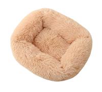 Sofá Cama para Perros y Gatos Pequeños Cojín Rectangular Acolchado y Relajante Antiestrés para Mascotas Cómodo Suave y Cálida Cama para Mascotas con Felpa Suave,Marrón1,S:55x45x20cm