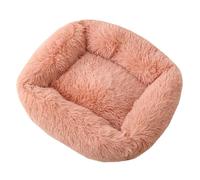 Sofá Cama para Perros y Gatos Pequeños Cojín Rectangular Acolchado y Relajante Antiestrés para Mascotas Cómodo Suave y Cálida Cama para Mascotas con Felpa Suave,Rosa1,XS:43x35x20cm