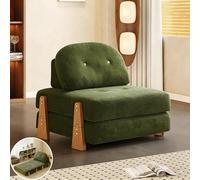 Sofá cama pequeño para invitados, sofá con función de dormir, sillón con función de cama, sofá cama mini sofá para habitación juvenil, sofá cama, sofá cama, sofá plegable (verde)