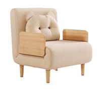 Sofa Cama Plegable 1 Plaza Respaldo Ajustable en 5 Niveles Dos Telas Esponja de Alta Resiliencia Sillón Cama Plegable Individual Ideal para Dormitorio, Sala de Estar y Oficina(C)