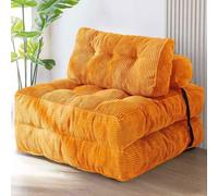 Sofá cama plegable con almohada - Futón reclinable convertible 4 en 1 para sala de estar, sofá portátil y puf