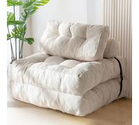 Sofá cama plegable con almohada, futón reclinable convertible 4 en 1 para sala de estar, sofá portátil y puf