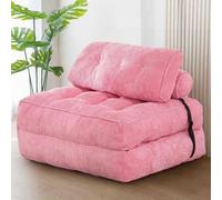 Sofá cama plegable con almohada, futón reclinable convertible 4 en 1 para sala de estar, sofá portátil y puf