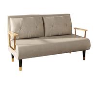 Sofá cama plegable convertible 3 en 1 con tecnología de lujo nórdico, cama de invitados, respaldo de 6 niveles, ajuste de respaldo con patas de metal dorado para sala de estar, apartamento, oficina