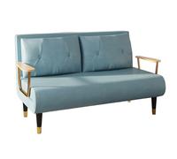 Sofá cama plegable convertible 3 en 1 con tecnología de lujo nórdico, cama de invitados, respaldo de 6 niveles, ajuste de respaldo con patas de metal dorado para sala de estar, apartamento, oficina