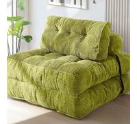 Sofá cama plegable convertible con almohada y soporte para la espalda, sofá cama futón con reposabrazos extraíbles para espacios pequeños