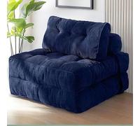 Sofá cama plegable convertible con almohada y soporte para la espalda, sofá cama futón con reposabrazos extraíbles para espacios pequeños