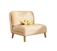 Sofá cama plegable convertible para adultos, silla cama individual, color beige, tamaño único, pieza de mobiliario multifuncional