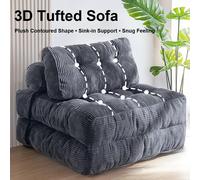 Sofá cama plegable de , para y habitación de invitados, no requiere montaje, sofá de suelo que con almohada y soporte lumbar, tela de y espuma de densidad, cama para espacios pequeños