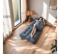 Sofá cama plegable portátil, futón convertible con almohada para espacios pequeños, silla cómoda para sala de estar, dormitorio y sala de cine en casa