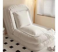 Sofá cama plegable reclinable con soporte para la espalda, cama ajustable para perros humanos, para sala de estar, dormitorio, juegos, lectura, color blanco, 175 + 95 cm