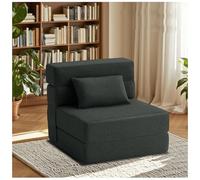 Sofá cama plegable, silla convertible para cama, sofá futón, sofá plegable sin huesos, silla individual de espuma para espacios pequeños, dormitorio