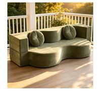 Sofá Cama Plegable | Sofá Sin Armazón | Sofá Cama Doble | Se Despliega En Un Segundo(Green,200CM)
