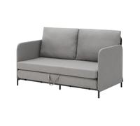 Sofá cama soini plegable diseño 2 en 1 espuma textil metal 78 x 125 x 67 cm - gris claro [en.casa]