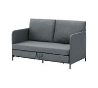Sofá cama soini plegable diseño 2 en 1 espuma textil metal 78 x 125 x 67 cm - gris oscuro [en.casa]