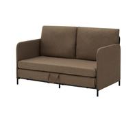 Sofá cama soini plegable diseño 2 en 1 espuma textil metal 78 x 125 x 67 cm - marrón [en.casa]