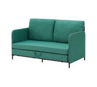 Sofá cama soini plegable diseño 2 en 1 espuma textil metal 78 x 125 x 67 cm - verde [en.casa]