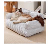 Sofá cama suave y refrescante para gatos, sofá de seda fría para dormir en verano para perros y gatos pequeños, medianos y grandes, transpirable, extraíble y lavable con parte inferior antideslizante
