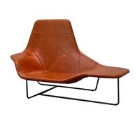 Sofá cama y silla de lectura 2 en 1 para bar, sala de estar, biblioteca, vestíbulo de hotel, salón, soporte de hierro forjado + piel sintética, 173 cm de longitud