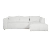 Sofá chaise longue de diseño de pana color crudo 3-4 plazas PANAM