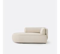 Sofá chaise longue izquierdo, terciopelo, Meridiano. Talla ángulo izquierdo. Color Beige