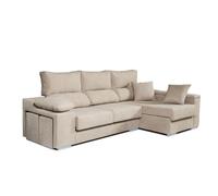 Sofá Chaiselongue Rubí de Tela Antimanchas 3 plazas 265x145x102 cm Drcha-Izqda