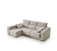 Sofa Chaiselongue Zafiro 3 Plazas Tela Antimanchas Derecha e Izquierda