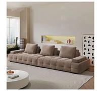 Sofá Cloud tapizado sin huesos, asiento profundo, no requiere montaje, silla de 3 plazas para sala de estar, dormitorio, lectura, gris, gris