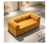 Sofá Combinable Cama Auxiliar Comprimido De Salon,Sofa 3 Plazas Oferta | Liquidación Sofas Cama Pana Transformable Desmontable Lavable Para Casa De Vacaciones(Yellow,180cm/70.9inch)