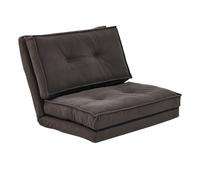 Sofá Compresible Plegable, Convertible En Cama Individual Y Tumbona Relax, Espuma Memoria Extra Gruesa, Soporte Lumbar, para Salón, Dormitorio, Espacios Pequeños Brown Gray,L