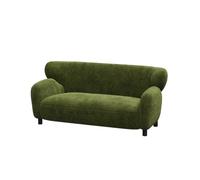 Sofá con respaldo curvo, silla tapizada con cojines suaves y reposabrazos para un cómodo asiento de sala de estar y dormitorio
