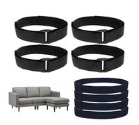 Sofa Connector Straps - Couch Section Holder, Adjustable Nylon Loops | Anti-Slip Joining Bands, L-Shaped Sofa Support With Floor Safe Fastening, Modular Couch Link For Living Room Setup