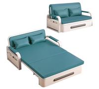 Sofá convertible con cama extraíble y almacenamiento, con rodillos, marco de acero al carbono y tablero insonorizado para apartamentos, salas de estar y alojamiento de invitados