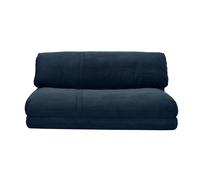 Sofá convertible de 2 plazas en terciopelo acanalado azul oscuro SPENCER