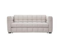 Sofá convertible de diseño de 3 plazas en tela efecto terciopelo texturizado beige CORTO