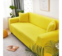 Sofa Cover Amarillo Limón Funda Sofá 2 Plazas Anti Gatos Elasticas Fundas Sofa Ajustables Spandex Cubre Sofas Lavables Fundas Sofas Universal Couch Cover Espesas Cubresofa