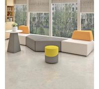 Sofá curvo irregular de ocio, elegante asiento creativo para oficina, vestíbulo de hotel, biblioteca y área de descanso público, moderno sofá de recepción modular tapizado