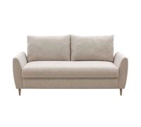 Miroytengo Sofá de 3 Plazas Mave Salón Comedor Estilo Contemporáneo en Color Beige con Patas de Madera 180 cm