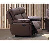 Sofá de 2 plazas relax de piel de búfalo PAKITA - Marrón