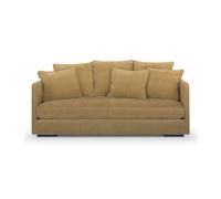 Sofá de 3 plazas de tela ocre