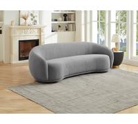 Sofá de 3 plazas en tela bouclé gris BOVANA de Pascal Morabito