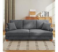 Sofá de 87" de chenilla para , sofás profundos para espacios pequeños, dormitorio, , oficina, de sofá extraíble, cojines con