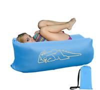 Sofá de aire de camping, silla de aire al aire libre,Sofá inflable impermeable y portátil | Almohada de cuello cuadrado indispensable para viajeros al aire libre, tumbona ergonómica para