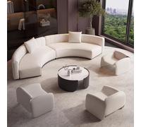 Sofá de arco semicircular, moderno asiento de recepción de oficina para vestíbulo de hotel y oficina de ventas, diseño de forma irregular