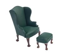 Sofá de cuero para sala de estar, modelo realista vintage, escena de la vida, muñecas, casa, juego de simulación, muebles, sofá en miniatura