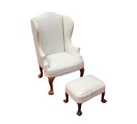 Sofá de cuero para sala de estar, modelo realista vintage, escena de la vida, muñecas, casa, juego de simulación, muebles, sofá en miniatura